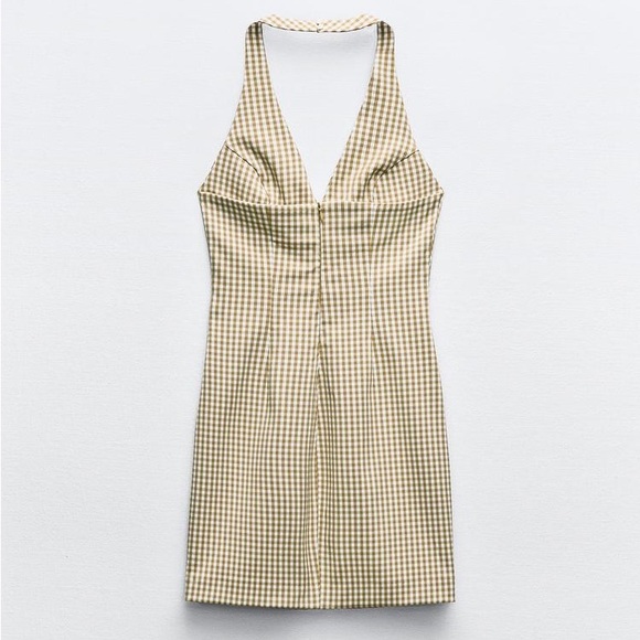 ZARA Gingham Halter Dress - Picture 6 of 11